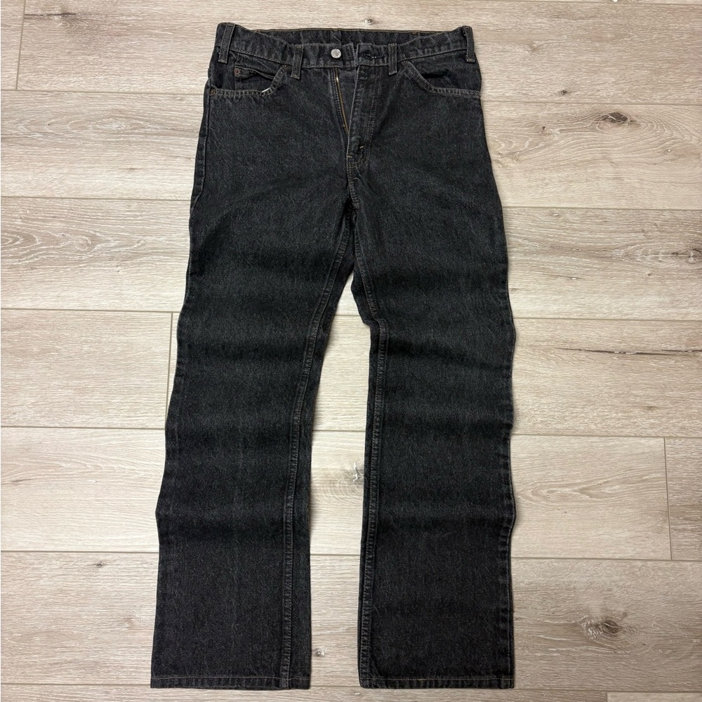 Vintage faded black 1990’s made in USA Levi’s 517 straights